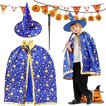 Chapeau et Cape Magicien, Cape de Sorcière avec Chapeau, Cape de Magicien Enfant, Enfant Cape de Citrouille Halloween, Manteau de Sorcière, Wizard Cape#5f12 Chapeau et Cape Magicien, Cape de Sorcière avec Chapeau, Cape de Magicien Enfant, Enfant Cape de Citrouille Halloween, Manteau de Sorcière, Wizard Cape#5f12