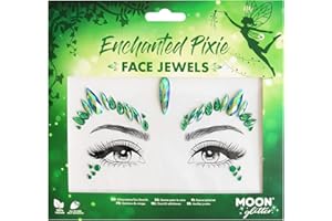 Face Jewels by Moon Glitter - Festival Face Body Gems, Crystal Make up Eye Glitter Stickers, Temporary Tattoo Jewels (Enchanted Pixie)
