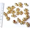 Get-Set-Go! Golden Color Kalasa/Kumbha/Pot (200pcs) 1.6cm Plastic Beads for Jewellery Making, Arts and Crafts Work, Necklace, Bracelet Earring DIY Kit (Kalasha/Kumbha)