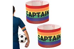 2 st. Kaptensbindel fotboll armband, regnbågsarmband kaptensbindel, justerbar kapten spelledarbindel armband flerfärgat elastiskt kaptensbindel fotbollsarmband elastiskt band för många sporter