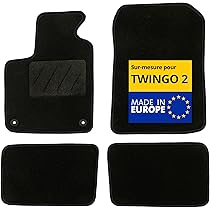 Tapis De Voiture - Sur Mesure Pour TWINGO 3 (dès 2014) - 3 Pièces - Tapis De Sol Antidérapant