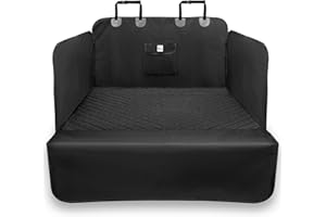 Happy Shephie Kofferraumschutz Hund - Extra starker Halt - Pflegeleicht & Wasserabweisend inklusive Seiten & Ladekantenschutz - Universale Auto Kofferraum Schutzmatte Hund