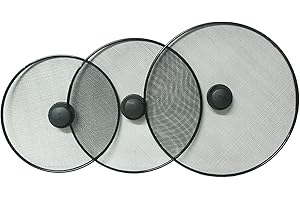 DPNY Pack Of 3 Kitchen Frying Pan Splatter Screen Cover Guard Protective Lid Mesh Fat