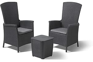 Allibert Vermont & Luzon Lot de 3 Balcon Gris Graphite/Gris Cool