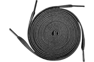 FILWO Shoe Laces Flat Trainer Shoelaces - [1 Pair, 2 Pairs, 3 Pairs (Wide 9MM)] Flat Trainer Shoes Laces Working Shoelaces Replacements, Sneakers Lace Men Women Adults Kids Laces