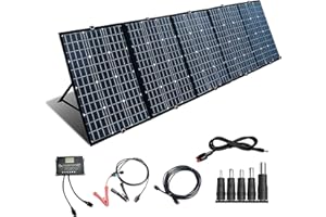 YINGGUANG 300W 12V Kit de Panel Solar Plegable Cargador Solar Impermeable Módulo Solar con Puerto de Salida 18V Controlador 20A + Cable Anderson 5M para Teléfonos,Techo, Camping,RV(300W)