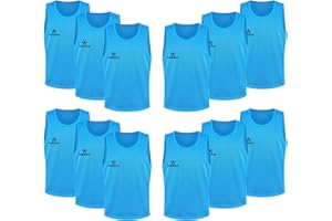 FIBOGOUP Fußball Trainingsweste,Fussball Leibchen Kinder Erwachsene,Fussballtraining Zubehör,Westen fürs Teamtraining