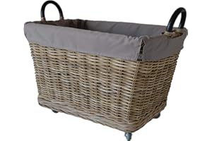 Sechome B18-AMR Cesto Portalegna in Rattan con Ruote (Big)