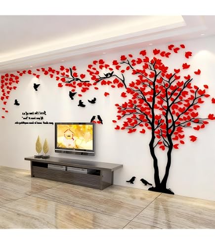 Arbre Sticker Muraux 3D XL 200x276cm Avec Cadres Photo - Décoration Murale Autocollante Noir