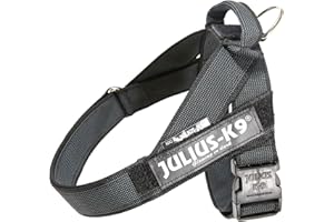 Julius-K9 Arnés De Correa, Negro-Gris, L / 1