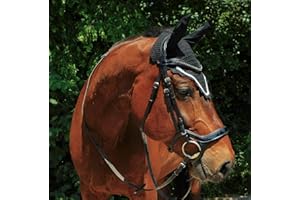 Strass Fliegenhaube Baumwolle Fliegen Haube VB WB X Full Schwarz o Braun Glitzer Rosa Silber farb. Rosé Lastik Ohren Tysons Breeches (X Full, Schw/SI II)