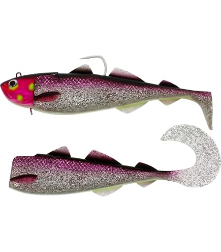 Westin Crazy Daisy 18cm 180g – Esca Gomma Per Pesca In Mare – Testa Jig + 2 Esche Per Merluzzo E Ippoglosso – Colore Fancy Cola Cacao - 2