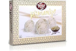‎MALATYA PAZARI PALANCI Palanci | Pismaniye Türkische Zuckerwatte 240 gr. | Premium Türkische Süßigkeiten seit 1870 | Candy Cotton | Halal Süßigkeiten aus aller Welt | Vegane Süßigkeiten (Mastix - Damla Sakizi)