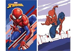Theonoi Juego de 2 toallas para niños – a elegir: Paw Patrol Frozen Ladybug Thomas Spiderman – 100% algodón – Toalla de cara (Spiderman)