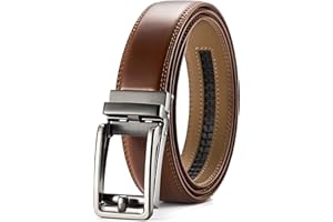 CHAOREN Cintura Uomo, Cintura Uomo Pelle Cricchetto Automatica Fibbia 35mm, Trim Regolabile per Adattars