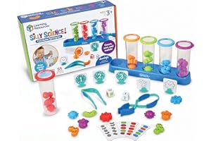 Kit de tri et de motricité fine Science farfelue de Learning Resources, jouets STEM pour enfants, jouet éducatif, motricité fine préscolaire, 55 pièces, à partir de 3 ans.