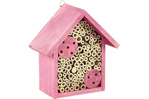 PET TING Pink Insect Hotel Home House Bees Bugs and Insects Nesting Box