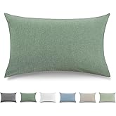 TOCOMOA Kissenbezug 50x70 cm 2er Set - 100% Gewaschene Baumwolle Kissenbezüge Oeko-TEX Zertifiziert, Leinenoptik und Atmungsa