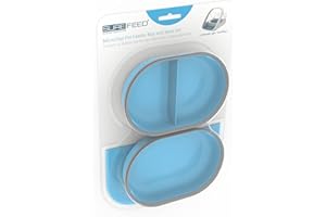 SUREFLAP Juego de Plato y Alfombrilla SureFeed Sure Petcare, Compatible con el comedero para Mascotas SureFeed con Tapa sellada integrada y Lector de Microchip, para Comida húmeda y Seca, Color Azul