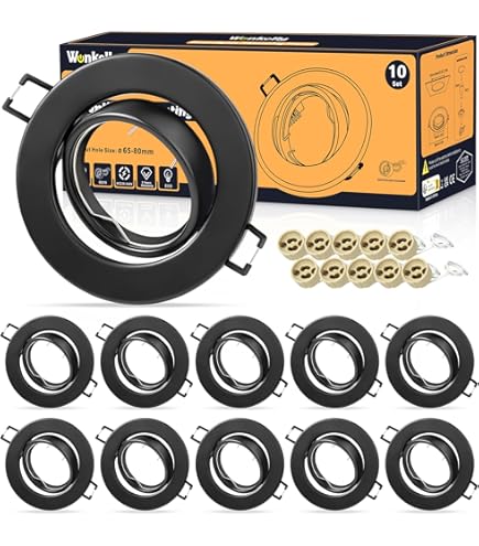 Inbouwarmatuur GU10 | Rond | incl. fitting | IP20 | Zwart
