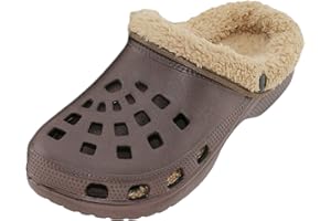 Brandsseller Herren Clogs Pantoffel Schuhe Gartenschuhe Hausschuhe gefüttert Slipper - Blau/Grau, Blau/Türkis, Braun/Beige, Grau/Schwarz, Grau/Rot und Pink/Grau in den Größen 36-45