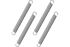GUNGY Resortes de Tensión 100mm Muelles de Extensión con Gancho Muelle de Acero Inoxidable Diámetro Exterior 10mm Diámetro Alambre 1,2mm Fuerza Resorte 3,2KG 4 Piezas
