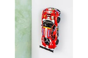 Brickify Soporte de pared compatible con Lego Technic 42125 Ferrari 488 GTE – Muestra tu coche de forma segura – Juego Lego no incluido