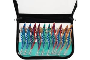 OriGlam 10pcs Luminous Fishing Lures - Squid Jig Hooks, Hard Shrimp Lure, Glow in Dark (3.5#)