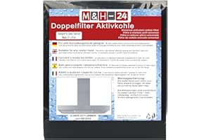 Filtre Hotte Cuisine à Charbons Actifs - Filtre Universel Decoupable combiné de 57 x 47 cm, Anti graisse, Anti odeur en Fibre Autoextinguible et Charbon Actif, Pour Hotte Aspirante 60 cm 1 Pièce