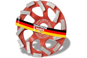 Woltersberger® Diamant Schleiftopf 115 mm x 22,23 mm Schleifteller für Schleifarbeiten mit Beton und harten Baustoffen Granit Naturstein Estrich Putz Marmor