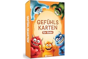 LIKARTO Gefühlskarten Kinder - 30 Karten mit Monstern & Erklärungen - Fördert Empathie und emotionale Intelligenz - Pädagogisch wertvolles Geschenk ab 3 Jahren für Mädchen & Jungen