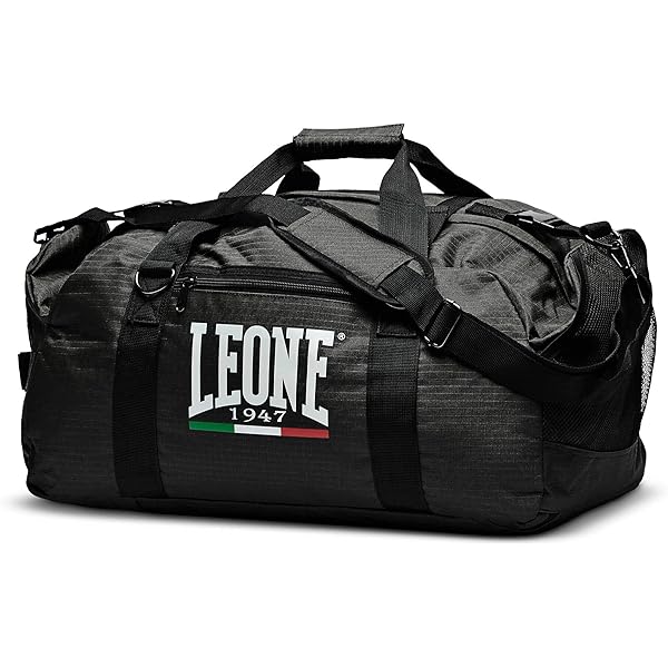 Borsa Sportiva Leone 1947 Iconic - Nero Elegante Per Palestra E Viaggi 60x32cm