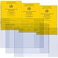 welsberg Set of 3 Vaccination Certificates and 3 x ID Cover Transparent Protective Cover for International Certificate of Vaccination and Vaccination Book