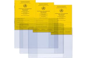 welsberg Set of 3 Vaccination Certificates and 3 x ID Cover Transparent Protective Cover for International Certificate of Vaccination and Vaccination Book