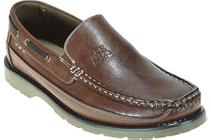 Calzados Romero. Mocasín Náutico de Hombre Sintético Planta de Piel Piso Fino de Carmelo