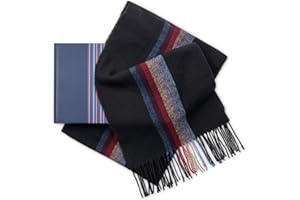LOVARZI Men's Scarf Gift Boxed - Made in ITALY - Elevate Your Winter Style with Italian Wool Blend Scarf