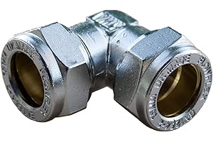 PLUMB PAK Plumb-Pak PFC03 15mm Chrome Plated Compression Elbow