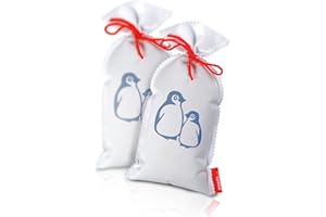 PINGI Lot de 2 sacs déshumidificateurs XL de 450 g, réutilisables, avec indicateur d'humidité, avec gel de silice contre l'humidité et les odeurs, pour pièces, armoires, buanderie, anti-fuite
