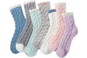 Suphigher Fluffy Socks Womens 4-7, Ladies Winter Fluffy Bed Socks for Women, Cosy Fuzzy Slipper Sock for Christmas Home Sleeping