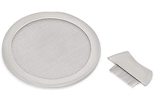 ‎NKLAUS NKlaus Räuchersieb Edelstahl 6 cm Räucherzubehör Räucherwerk Plättchen mit Bürstchen 2650