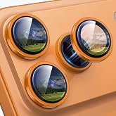 Minesk iPhone 17 Pro-17 Pro Max ile Uyumlu Al&uuml;minyum Alaşım &Ccedil;er&ccedil;eveli ve 9H Sertliğinde Temperli Camlı Lens Koruyucu (Kozmik 