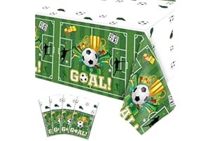 Inspireyee 4 Pack Football Party Tablecloths Football Birthday Decorations 51'' X 86'' Sports Theme Party Table Covers Football Theme Table Cloth for Rectangle Tables Birthday Party Supplies Favors