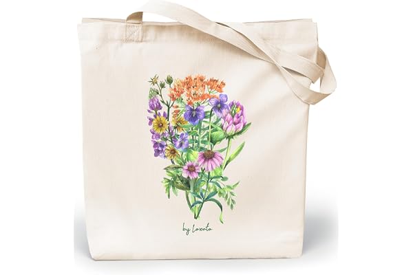 Loxato Tote Bag Femme - Sac Cabas Femme Original - Tote Bag Coton 100% Grand 35 x 42 x 8 cm - Sac Fourre Tout en Toile