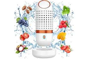 Longzhuo Ultrasonic Fruit and Vegetable Cleaner Machine, Portable USB Rechargeable IPX7 Waterproof Food Purifier with 4000mAh Battery for Kitchen, Seafood, Rice, Tableware
