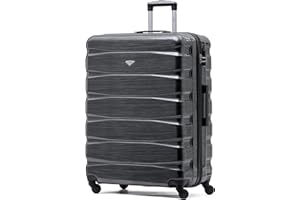 Flight Knight ABS 3 Tailles Valise Legere Compatible avec Air France, Hop! easyJet, RyanAir Et Bien d'autres! Bagage a Main 55x35x20 cm Et Bagage en Soute Grande avec 4 Roues.