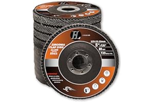 HERZLG LIFE Fächerscheibe 125 Metall korn 80, 10 Stück schleifscheiben 125mm winkelschleifer, Profi-Fächerschleifscheibe Lamellenscheiben für Metall Holz Stahl