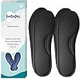 Footvital Memory Foam Shoe Insoles Comfortable Insoles Supports Heel & Arch Absorbs Foot Sweat & Moisture Ultra Soft Cushioned Lightweight Durable Washable Pads for Men & Women Black (2 Pair)(Size-7)
