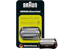 ‎BRAUN Braun Series 3 Elektrorasierer Scherkopf, ORIGINAL Ersatzscherteil vom Hersteller passend für Braun Herren Rasierer Series 3 ProSkin, 32B, schwarz, 1er Pack