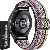 Rongep One-Click Elastik Bohem Serisi 20mm Kordon Samsung ile Uyumlu Galaxy Watch 7/6/5/4/FE Serisi İ&ccedil;in Kumaş Kayış (40mm/44