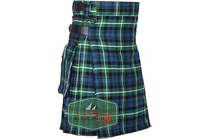 All Kilts Sports Utility kilt da uomo in lana acrilica con cinturino in pelle